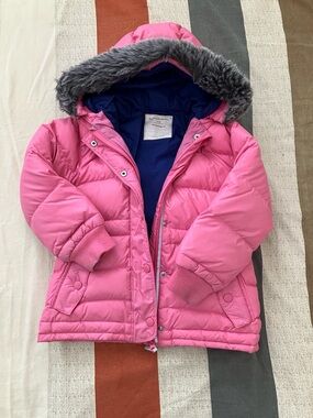Hanna Andersson Pink Quilted Down Jacket